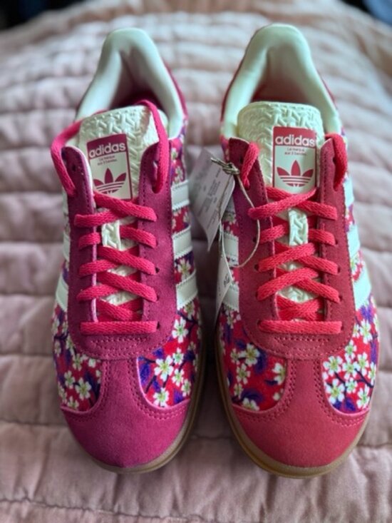 adidas Shoes - W8 Red Gazelle Bold x Liberty London